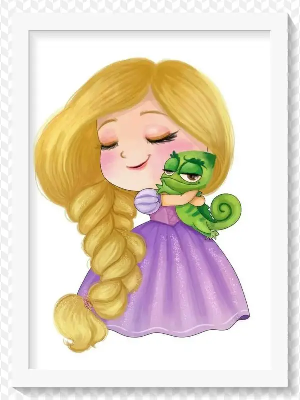 Poster quadro Rapunzel Cute 2