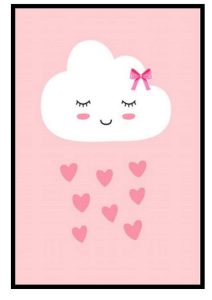poster chuva de amor rosa