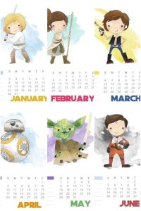 Calendario 2022 Star Wars