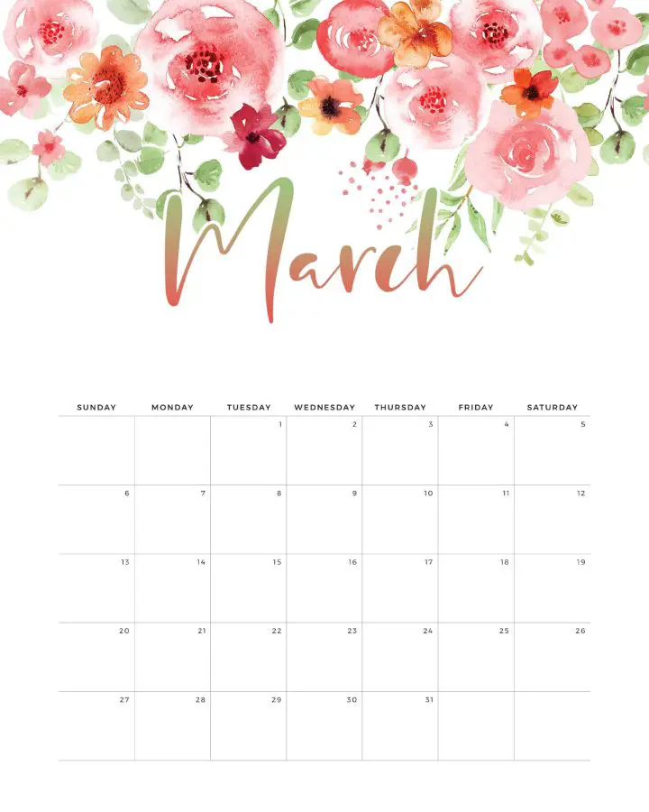 Calendario Floral Marco
