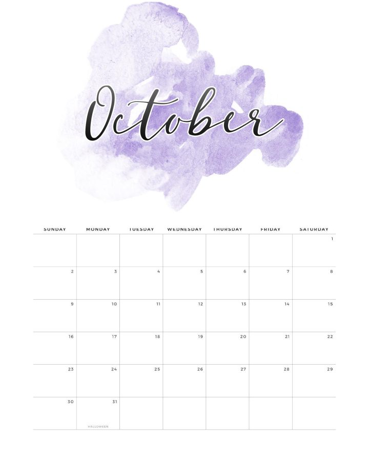 Calendario Guache Outubro