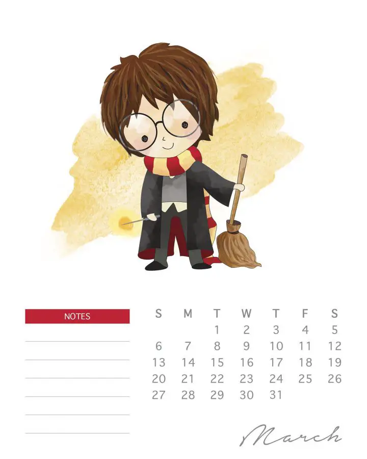 Calendario Harry Potter Marco