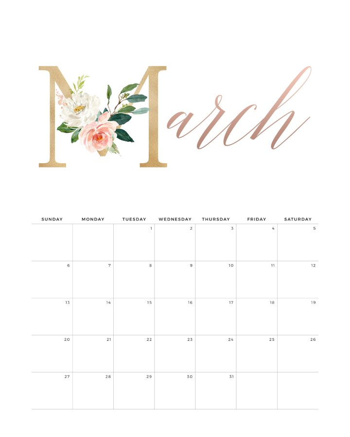 Calendario Rose Gold Marco