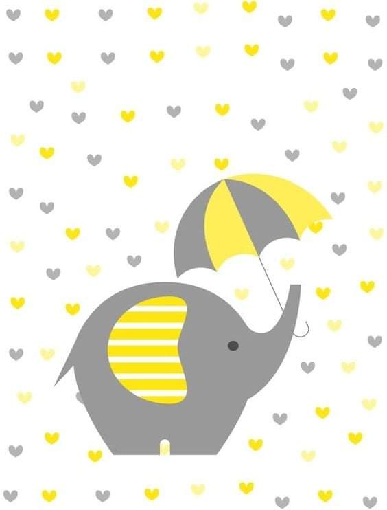 Poster Elefantinho amarelo
