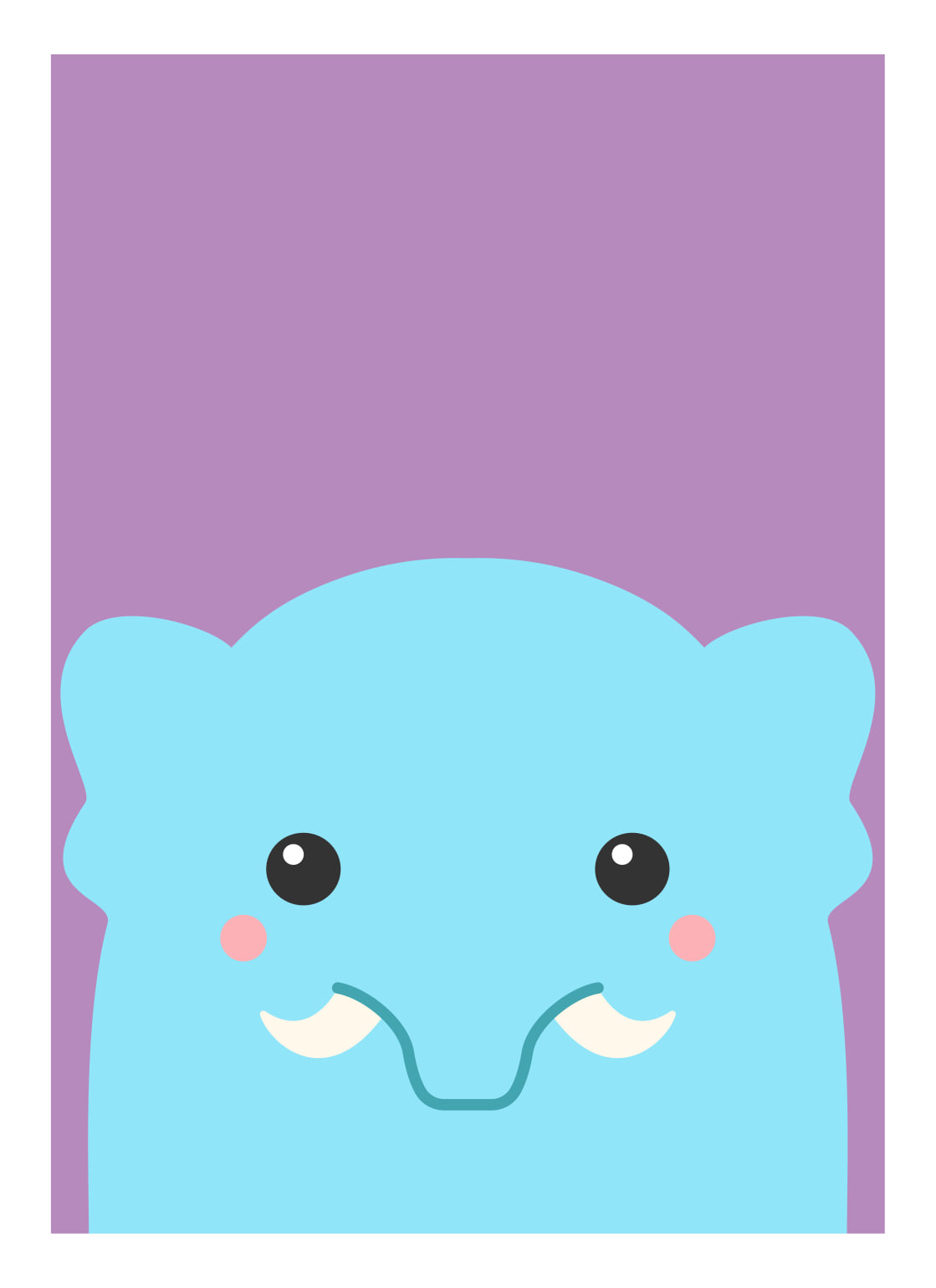 Poster Elefantinho azul