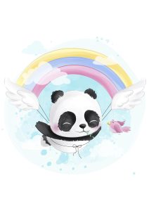 Poster Panda arco iris