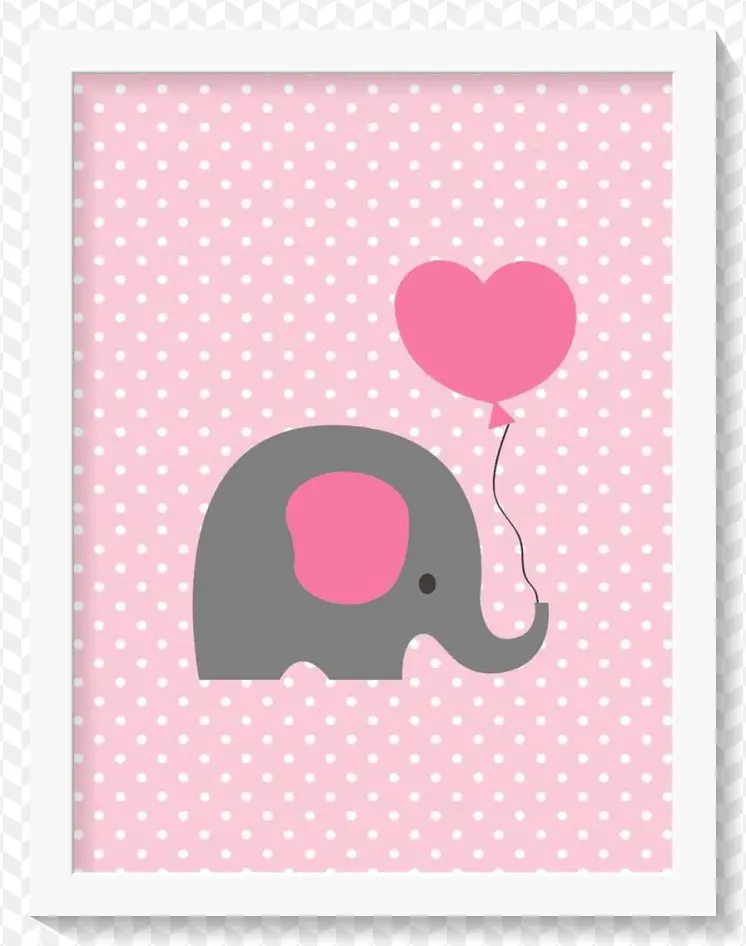 Poster Quadro Elefantinho coracao