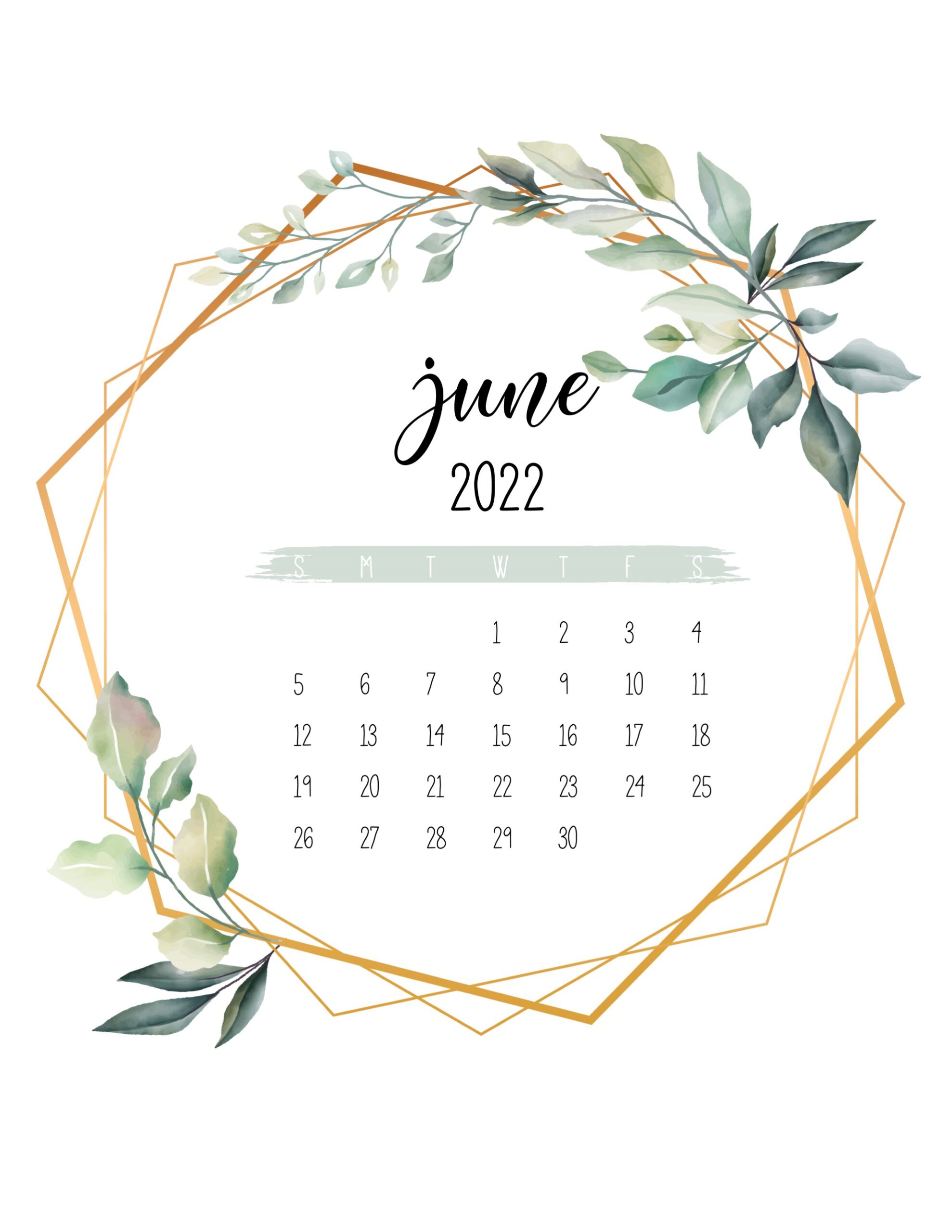 Calendario 2022 jardim botanico junho