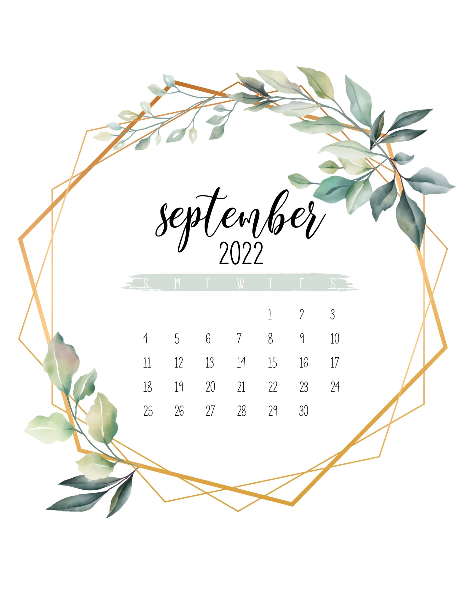 Calendario 2022 jardim botanico setembro