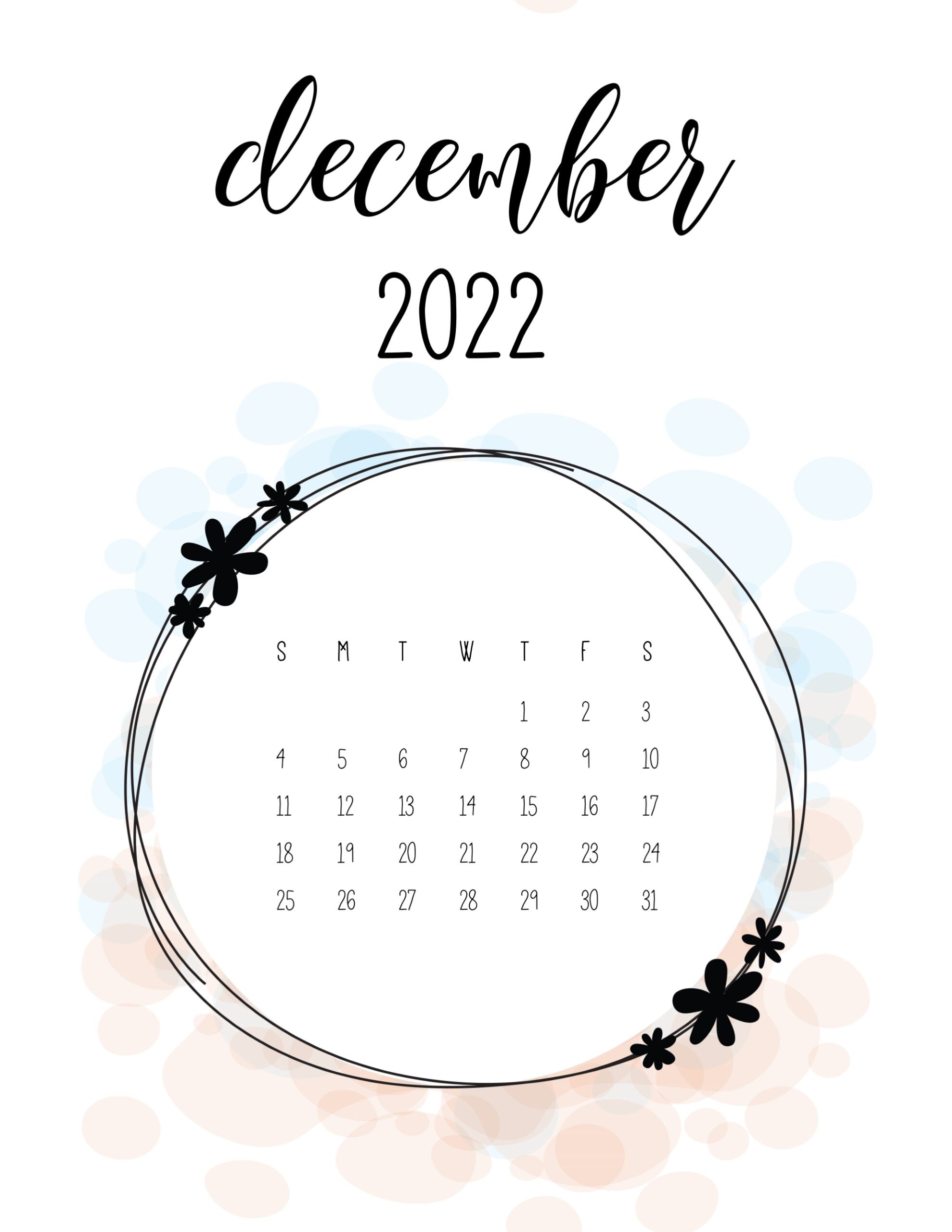 Calendario 2022 love dezembro