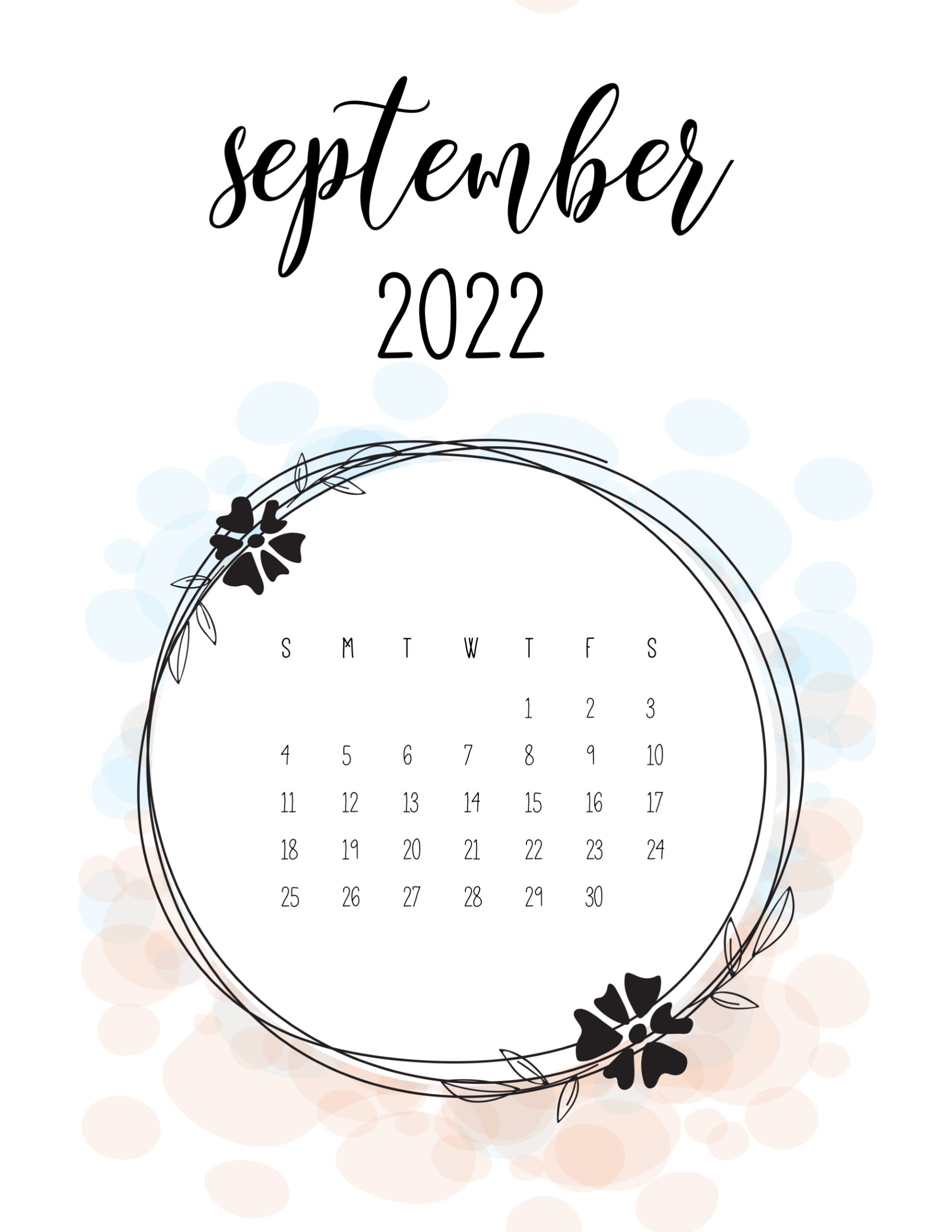 Calendario 2022 love setembro