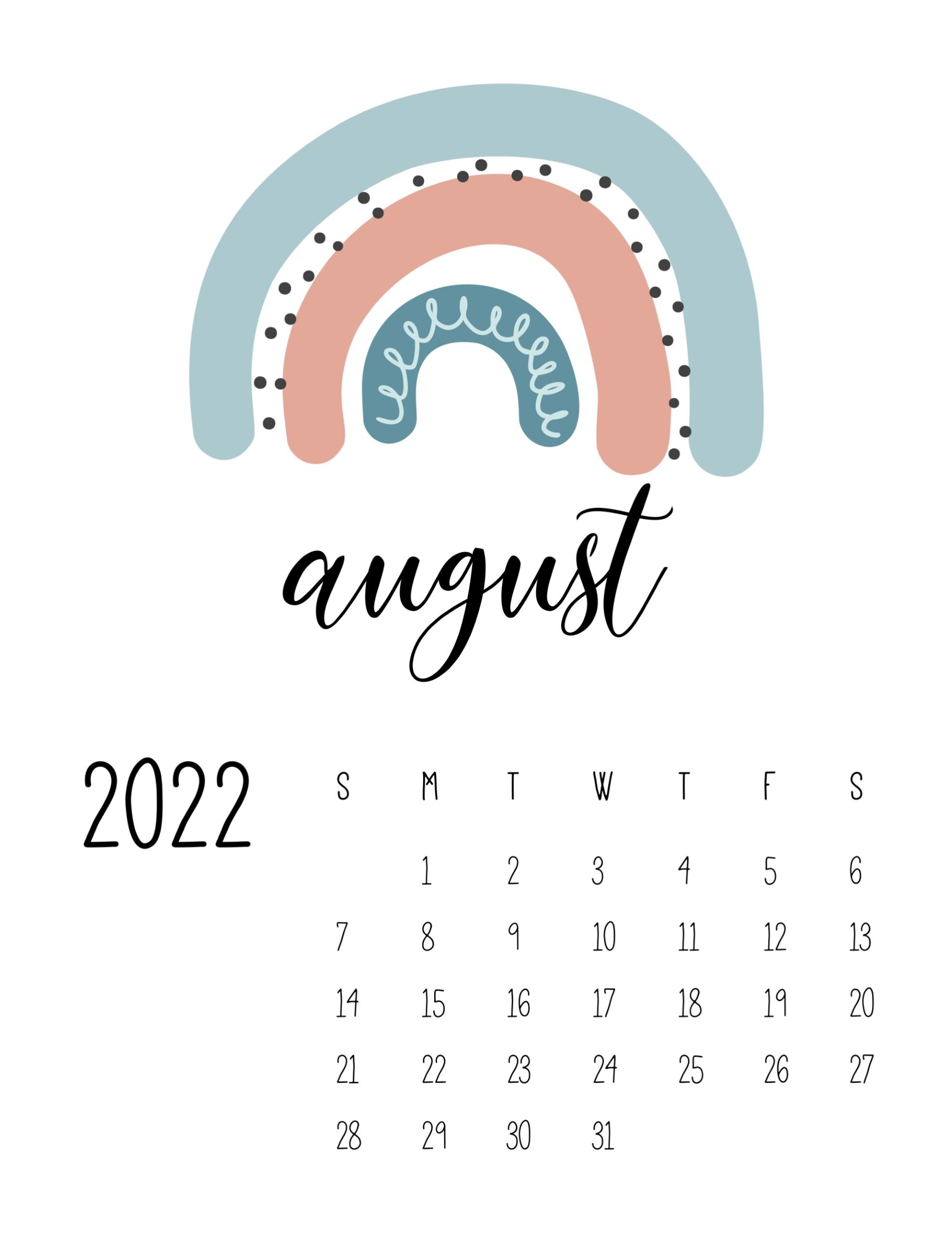 calendario 2022 arco iris agosto 1