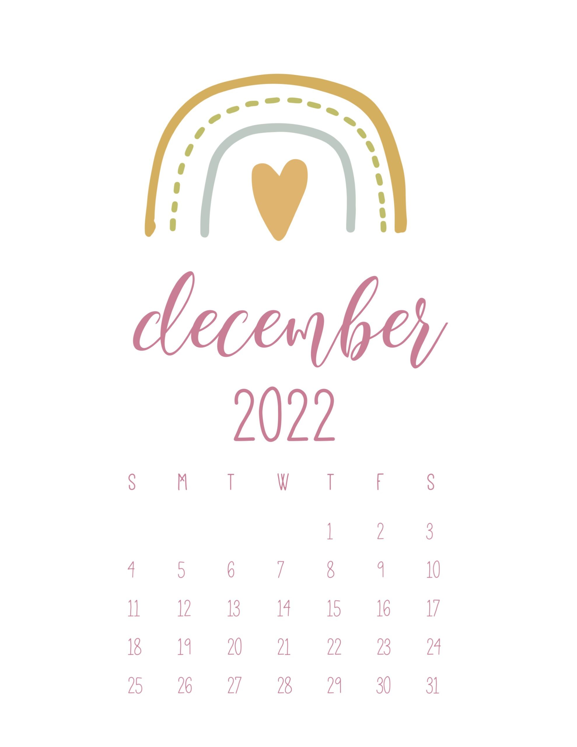 calendario 2022 arco iris dezembro