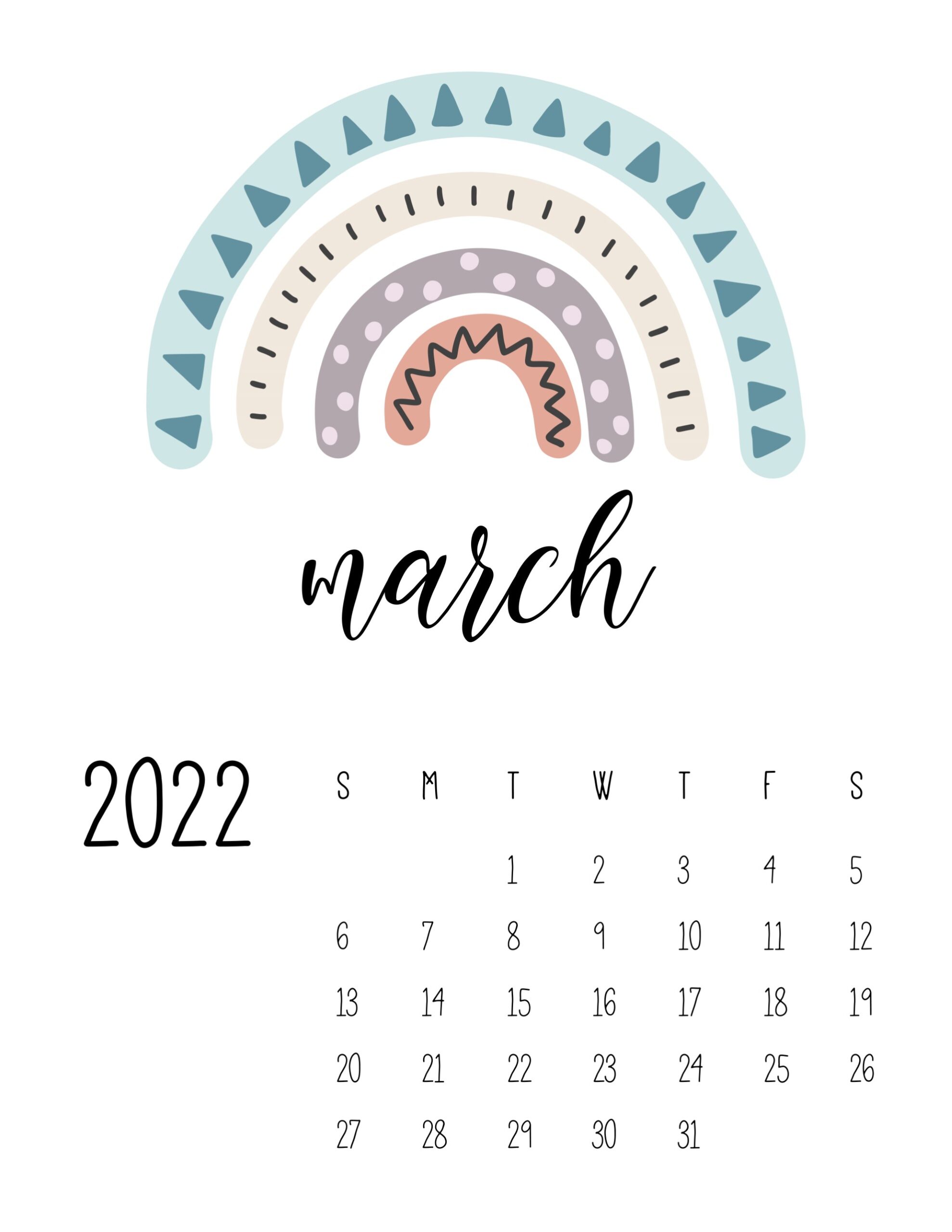 calendario 2022 arco iris marco 1