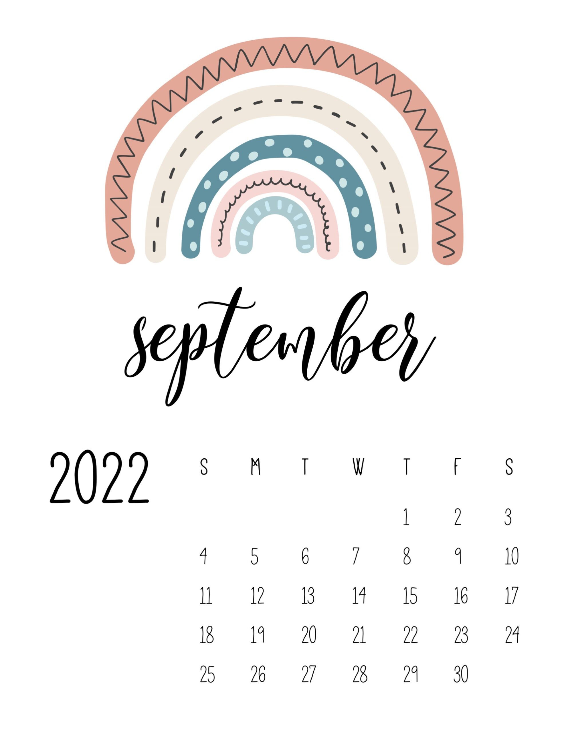calendario 2022 arco iris setembro 1