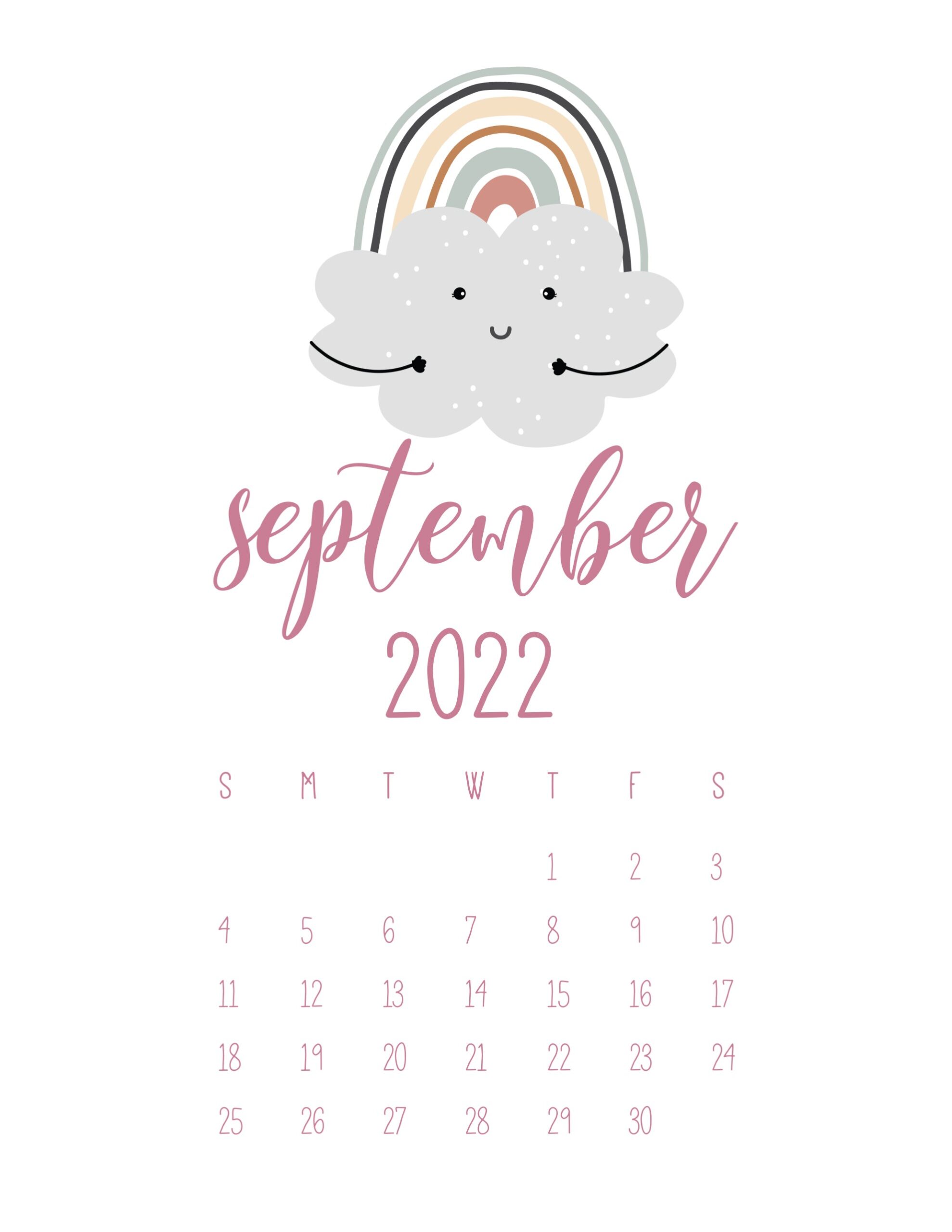 calendario 2022 arco iris setembro