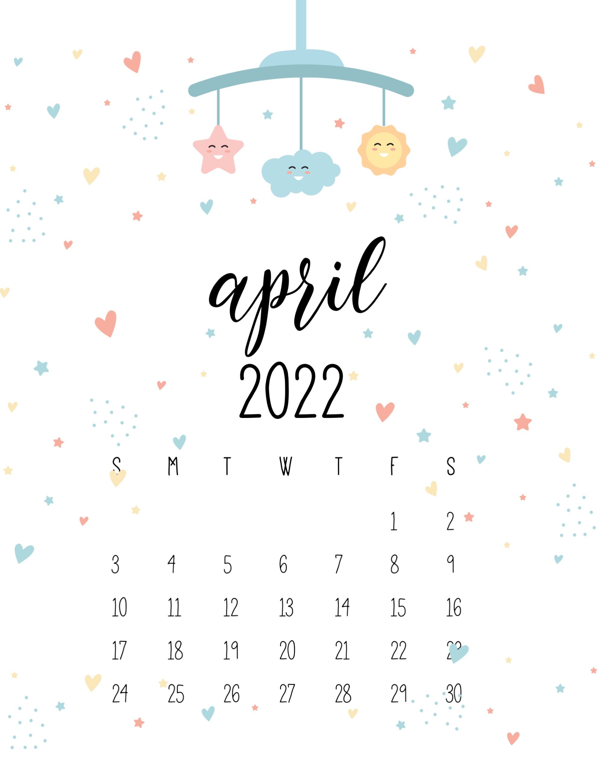 calendario 2022 baby abril
