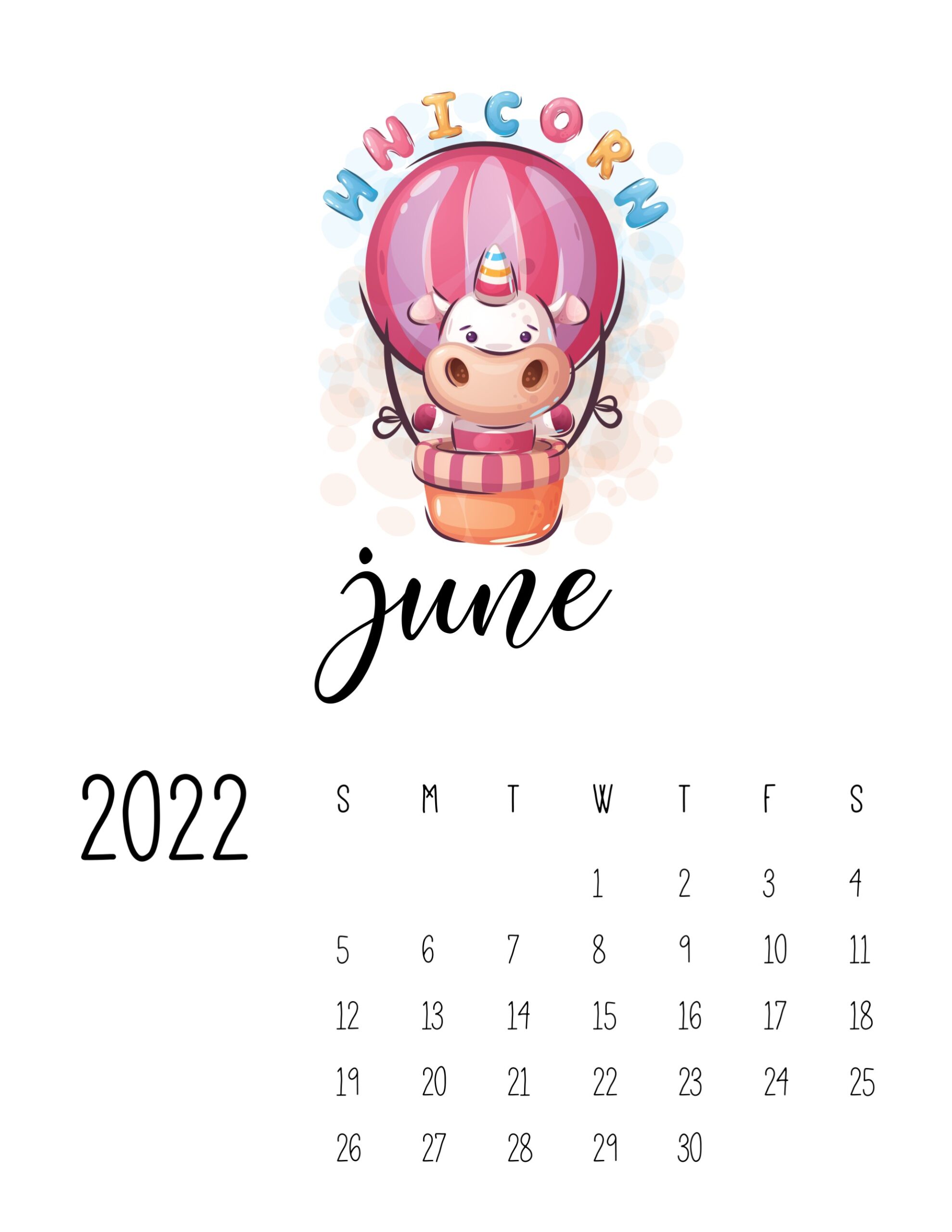 calendario 2022 baloes junho