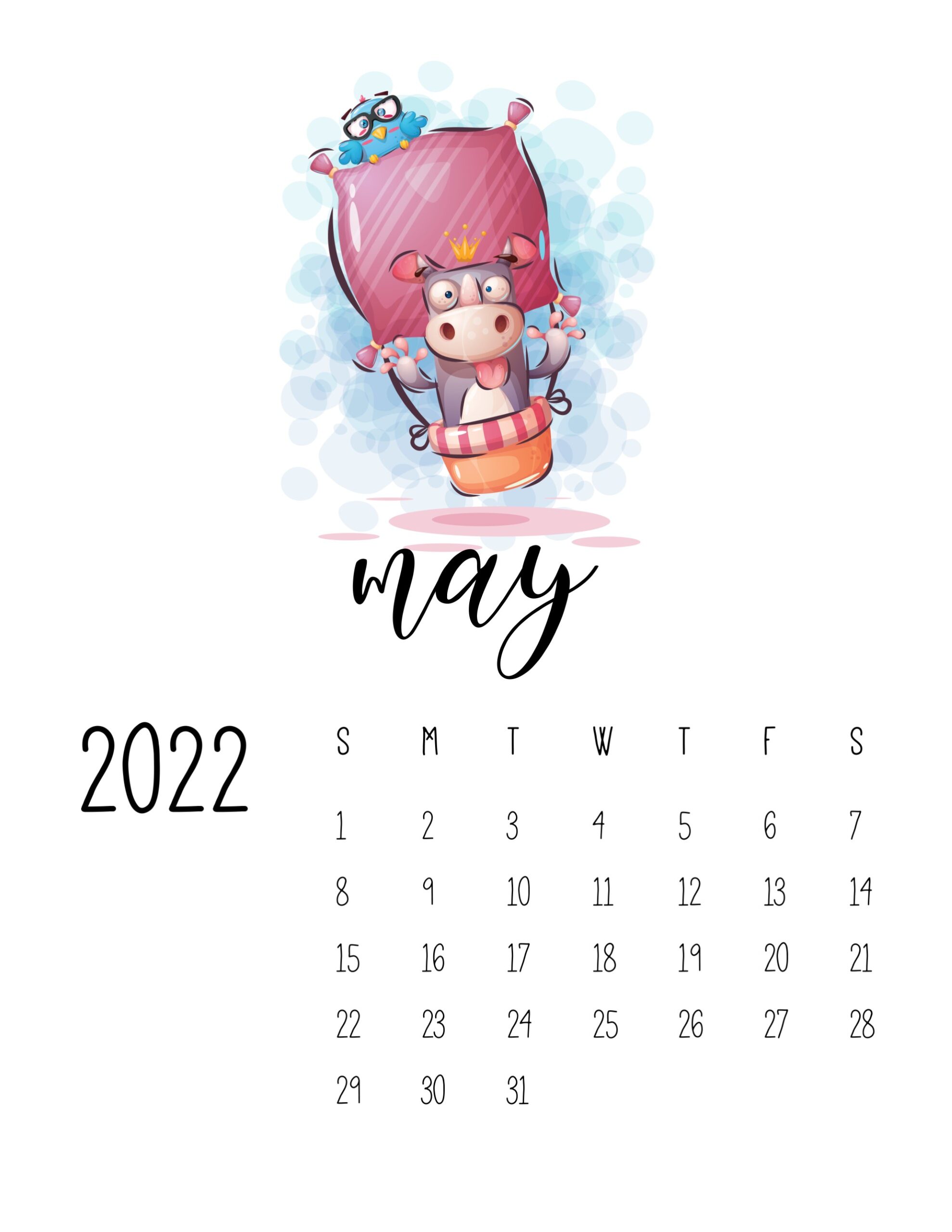 calendario 2022 baloes maio