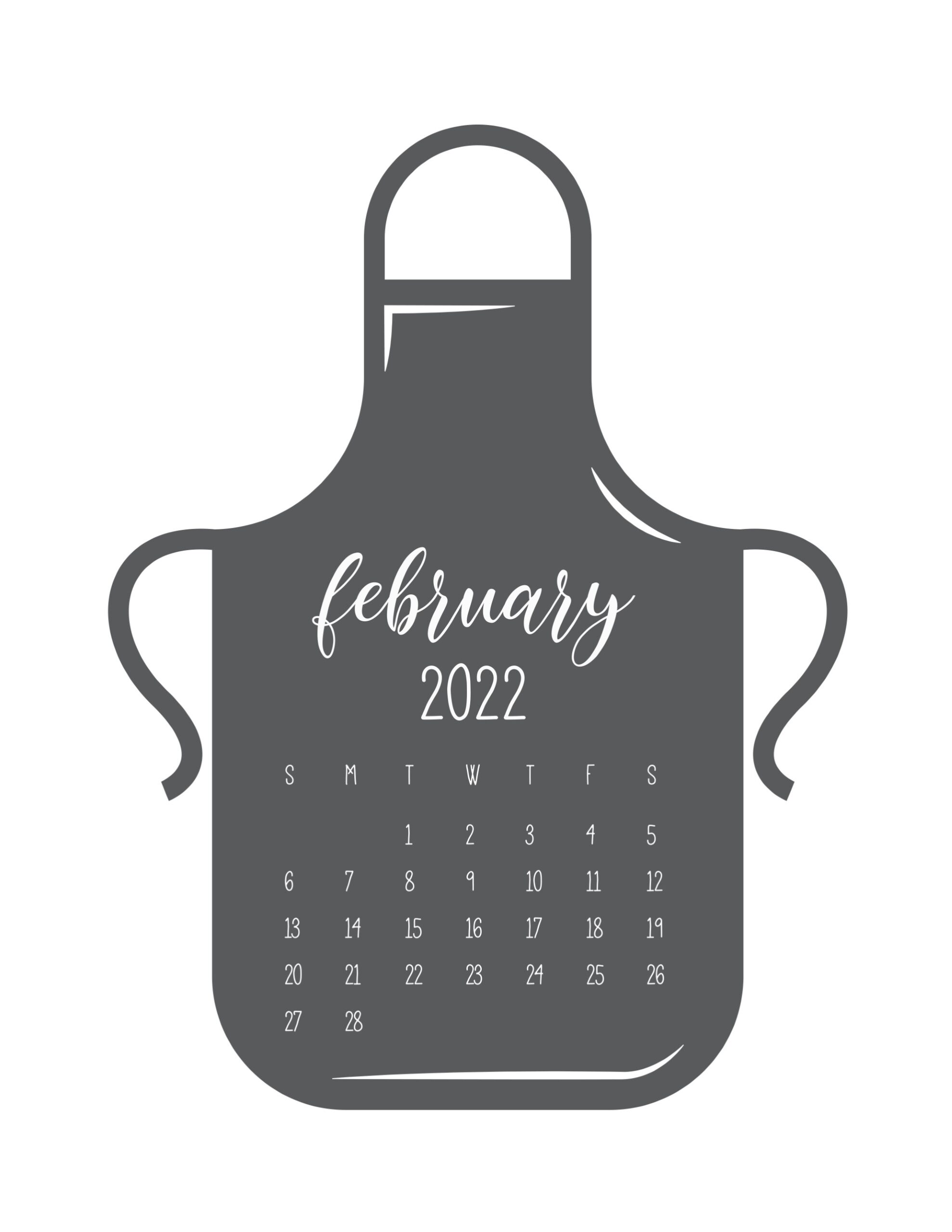 calendario 2022 cozinha fevereiro