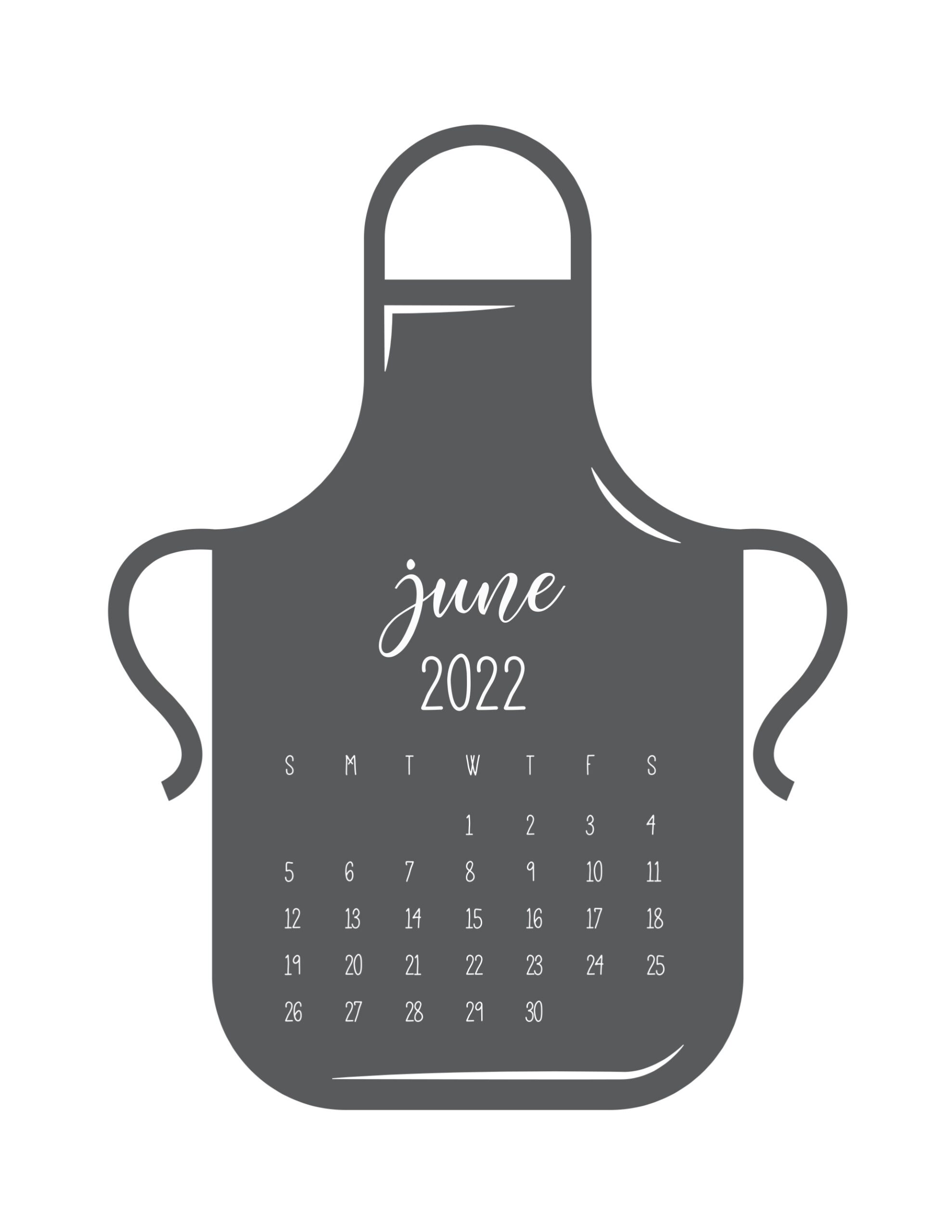 calendario 2022 cozinha junho