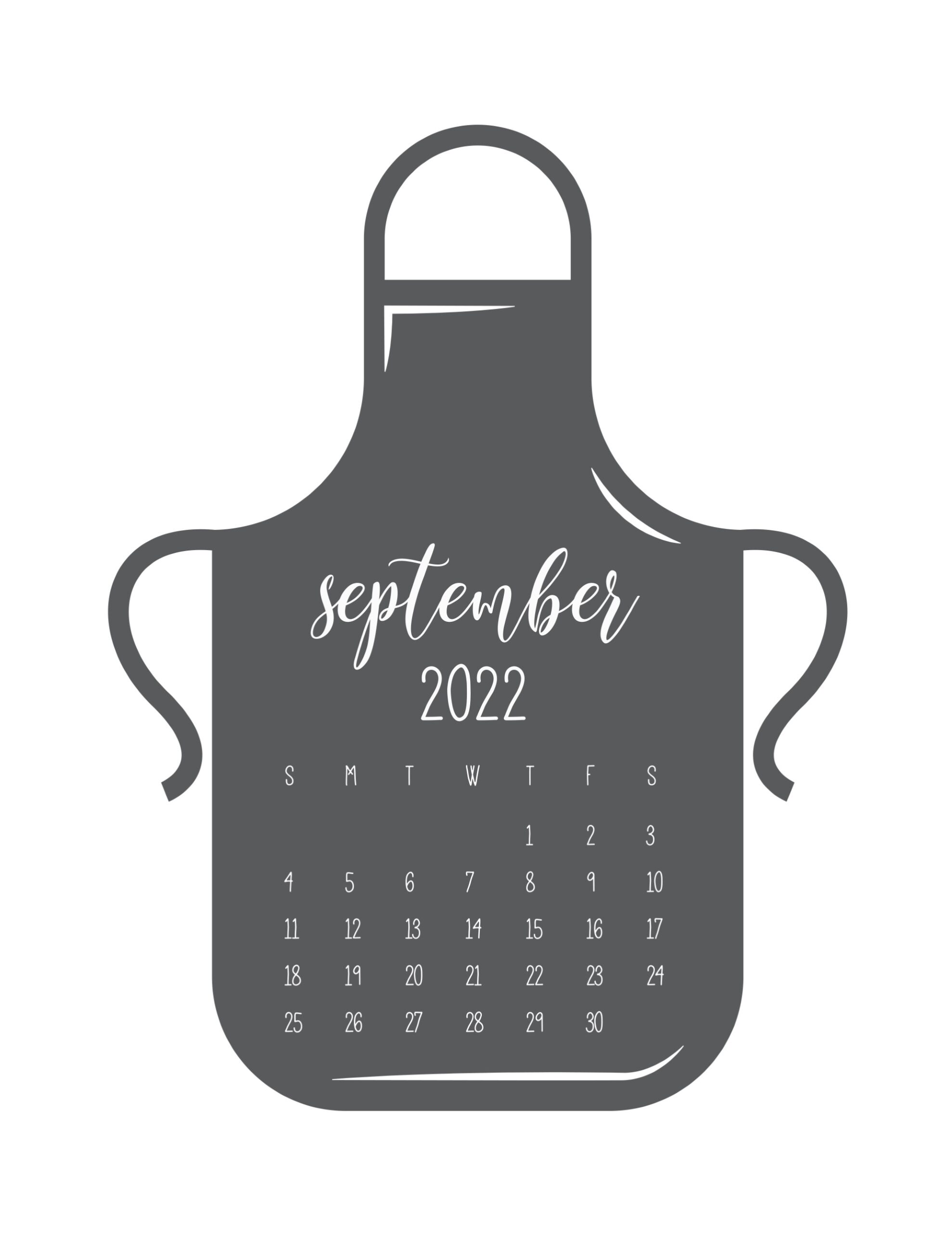 calendario 2022 cozinha setembro