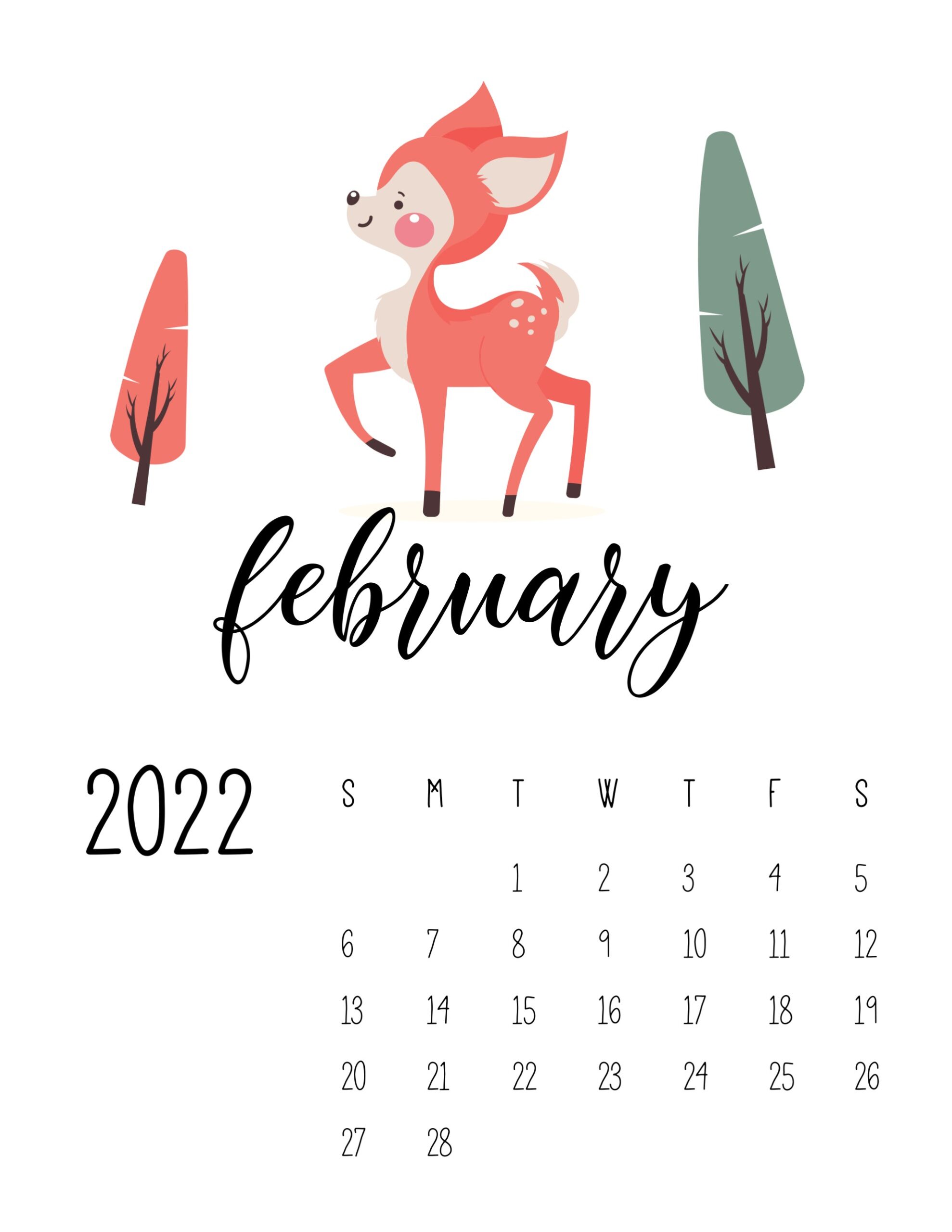 calendario 2022 vida selvagem fevereiro