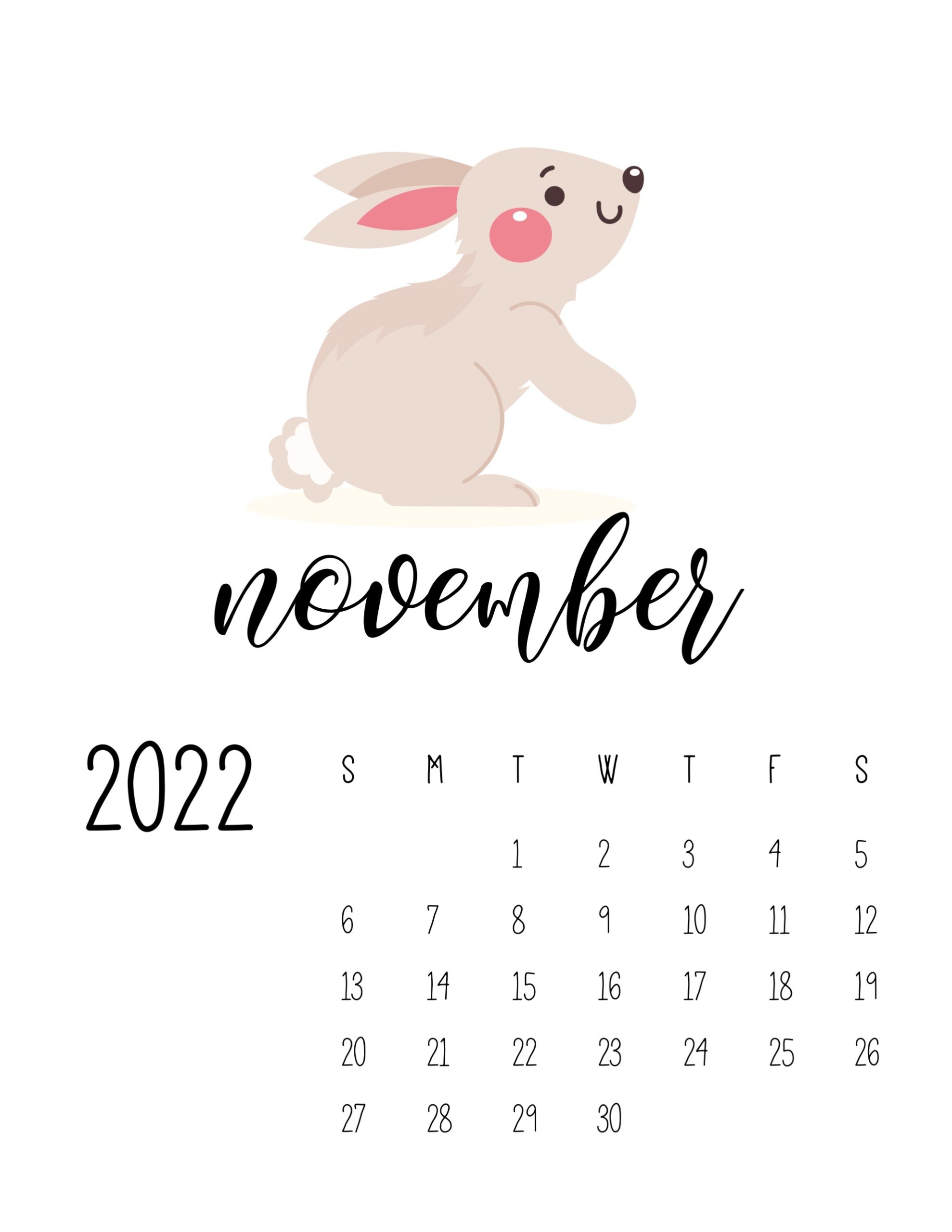calendario 2022 vida selvagem novembro