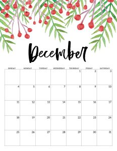 Calendario 2022 Floral Dezembro 3