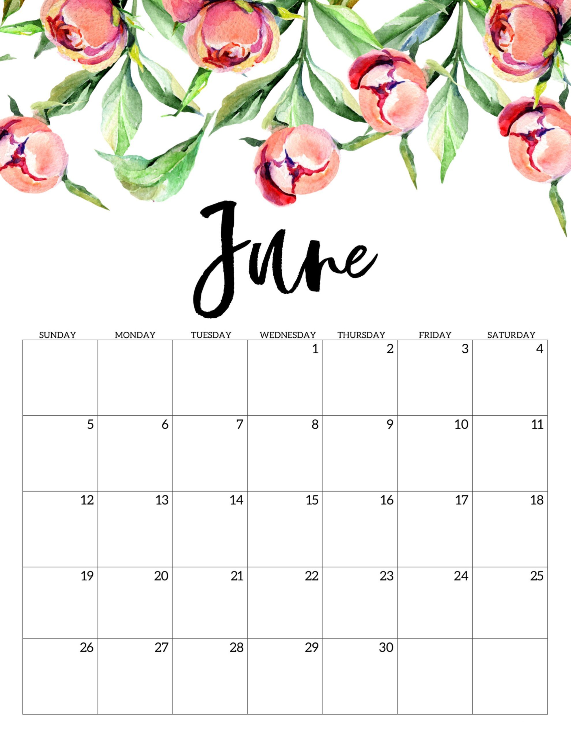 Calendario 2022 Floral Junho 3