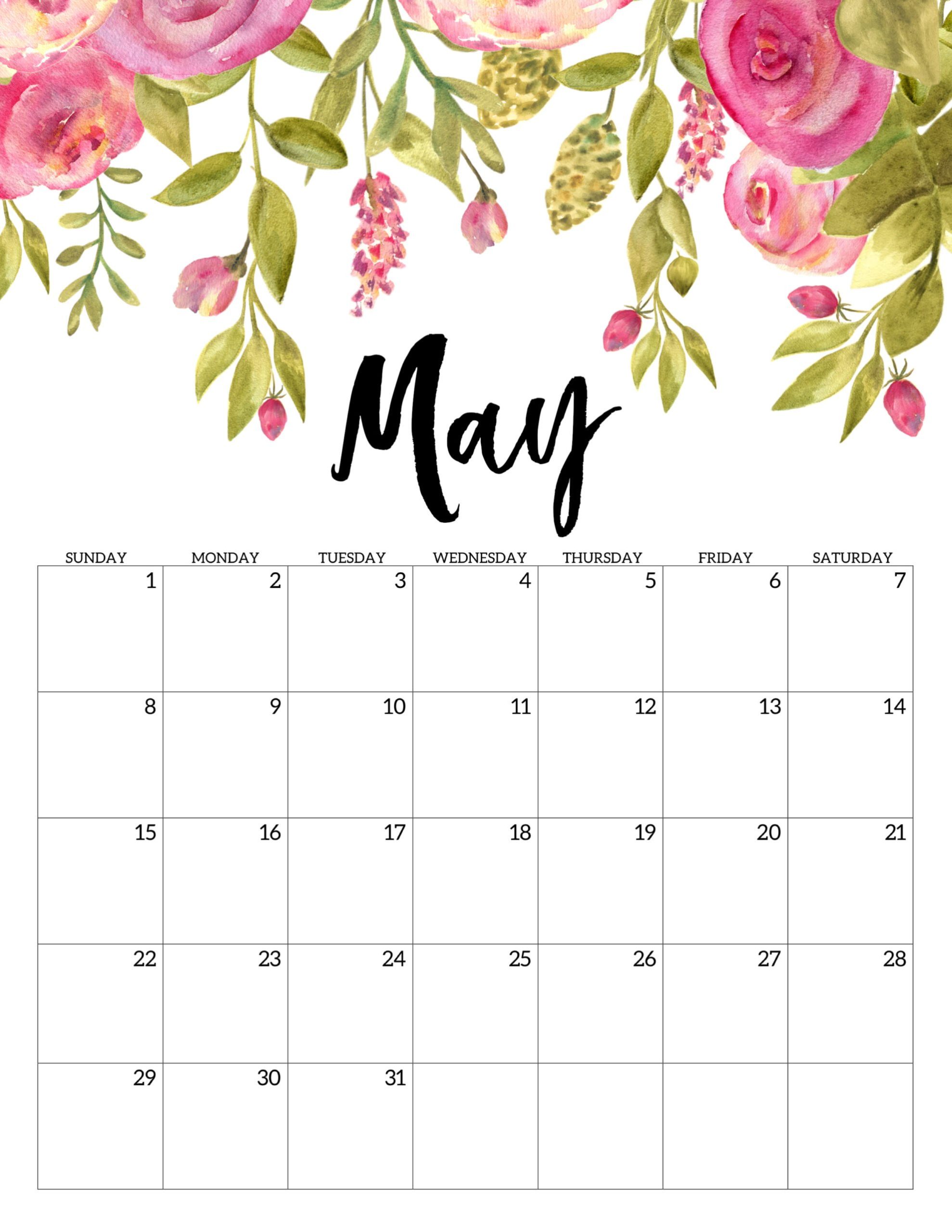 Calendario 2022 Floral Maio 1