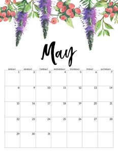 Calendario 2022 Floral Maio 3