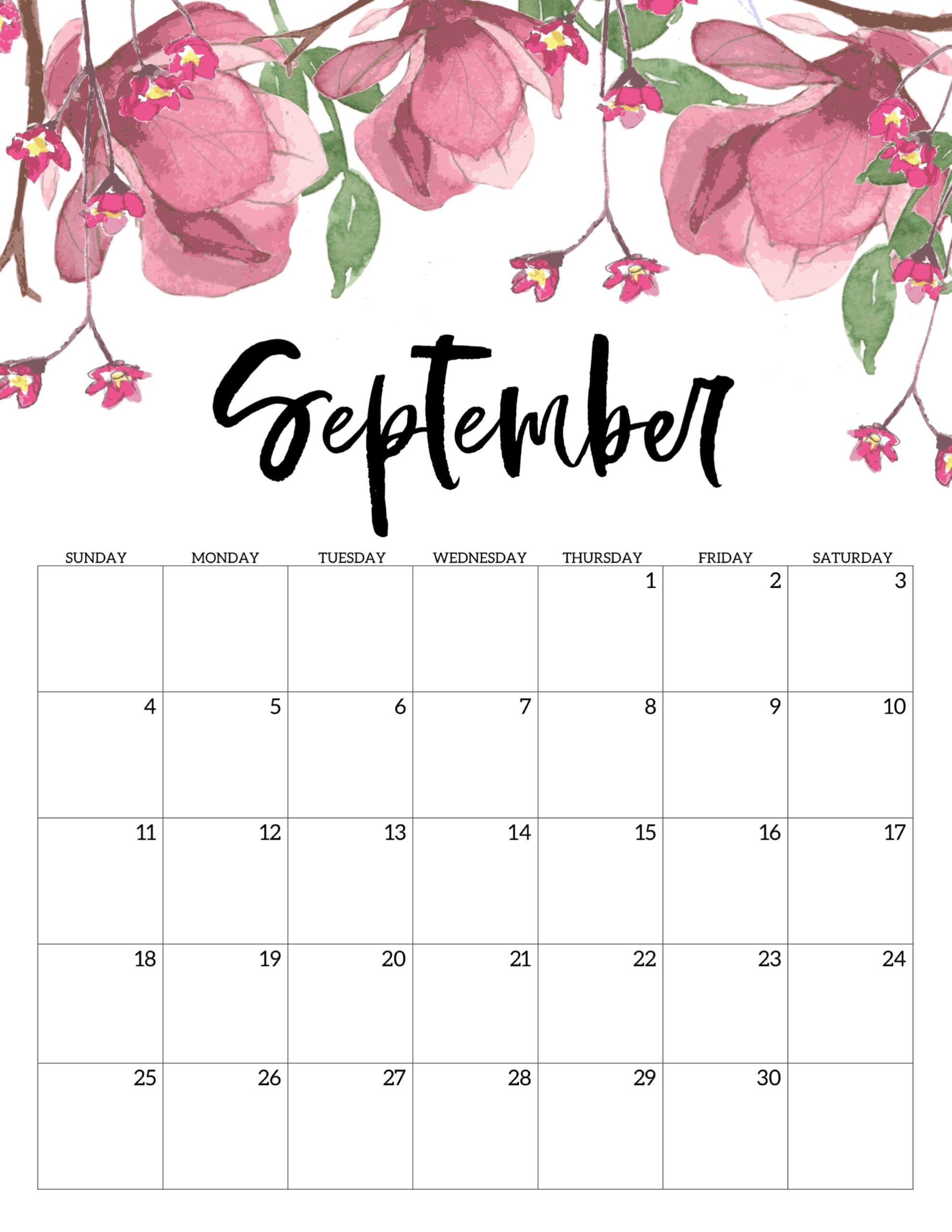 Calendario 2022 Floral Setembro 3