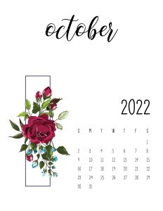 Calendario 2022 Floral outubro 5