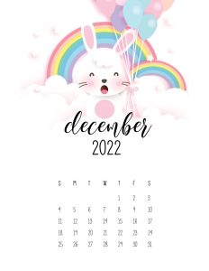 calendario 2022 coelhino dezembro