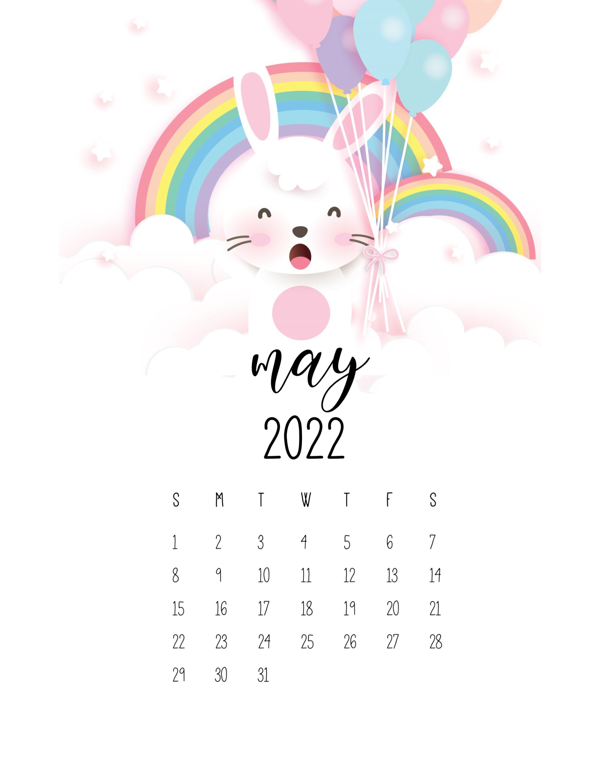 calendario 2022 coelhino maio
