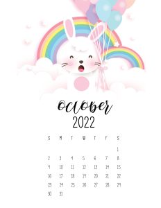 calendario 2022 coelhino outubro