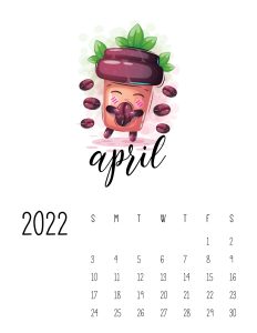 calendario 2022 coffee abril