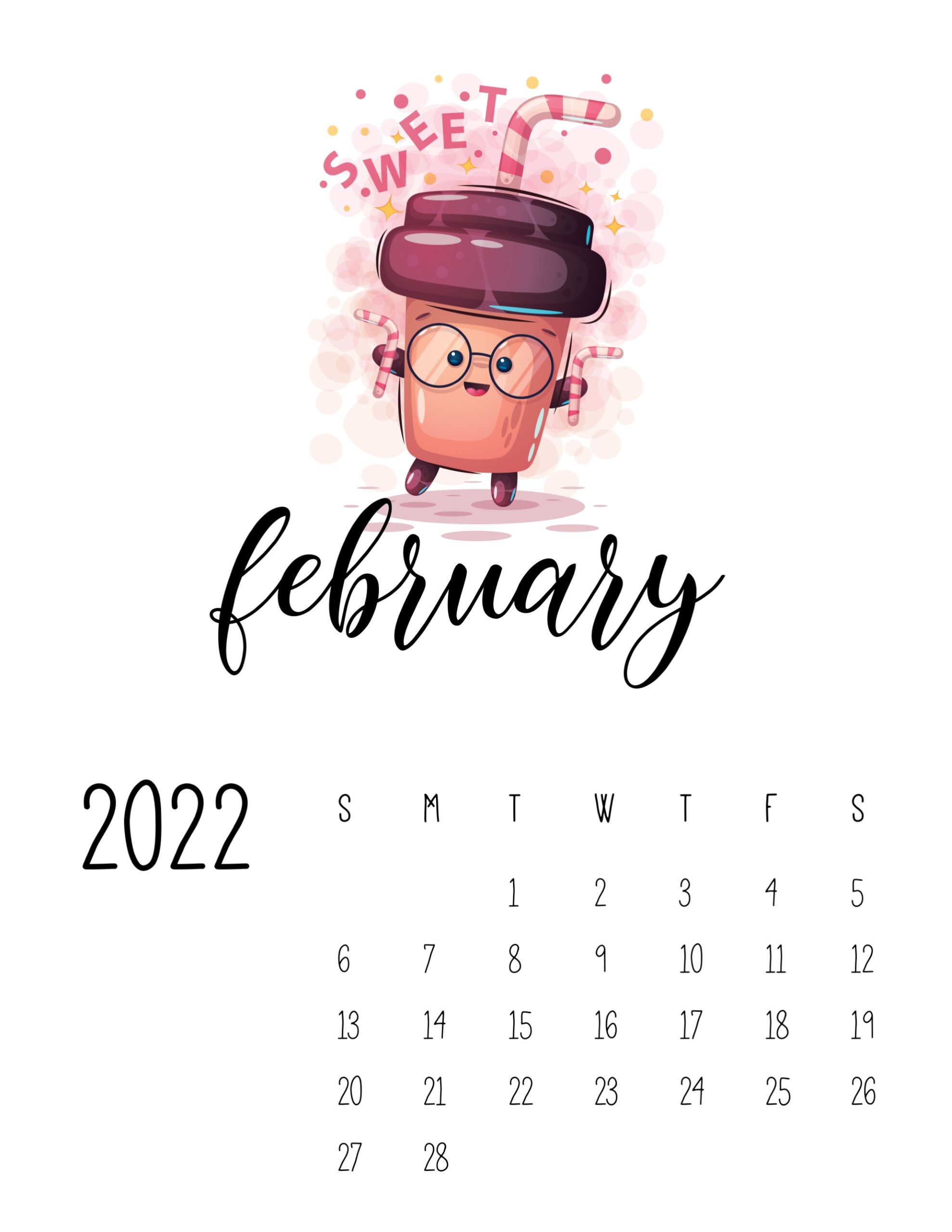 calendario 2022 coffee fevereiro