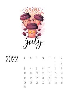 calendario 2022 coffee julho
