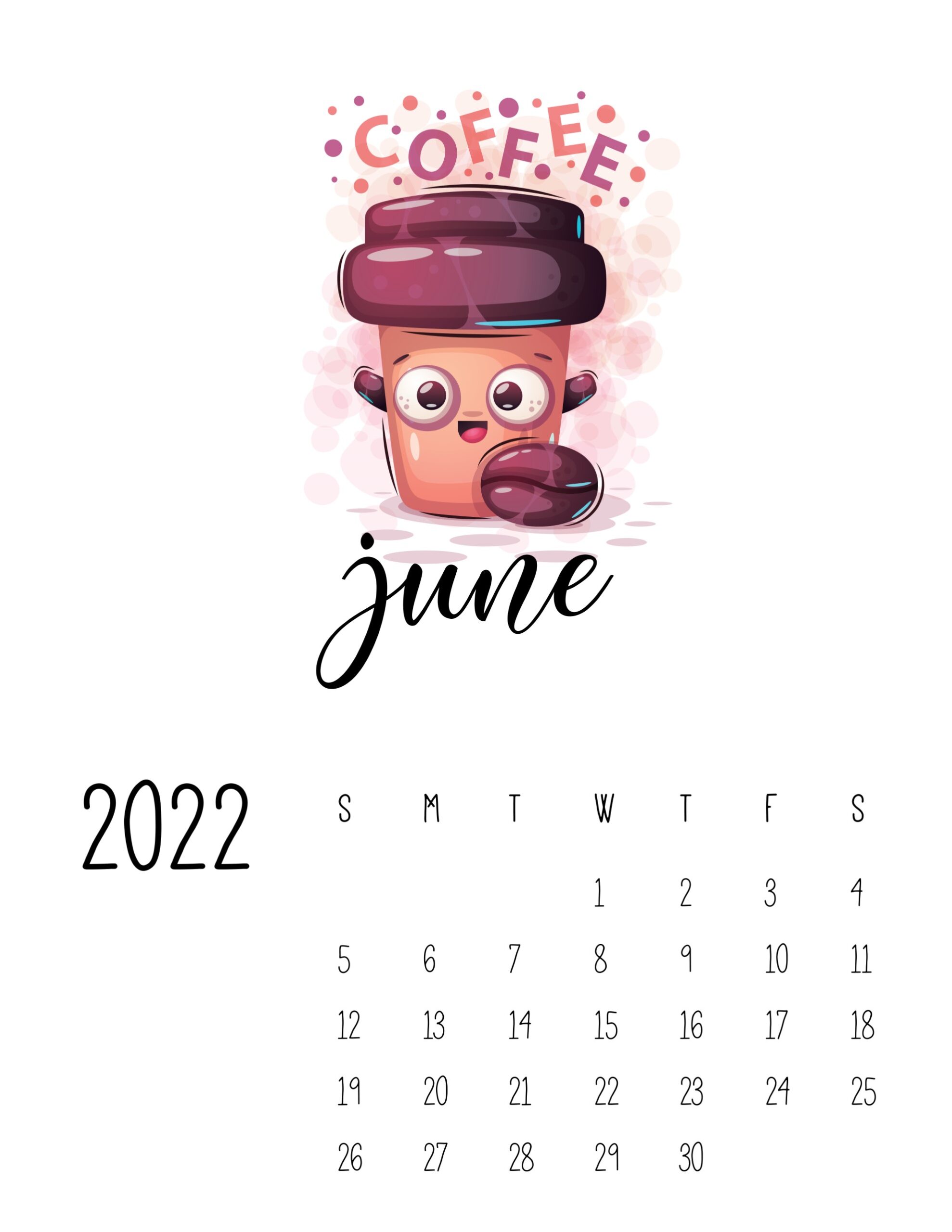 calendario 2022 coffee junho