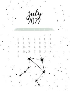 calendario 2022 constelacoes julho