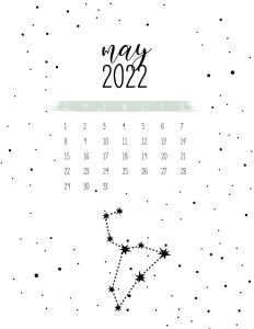 calendario 2022 constelacoes maio