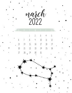 calendario 2022 constelacoes marco