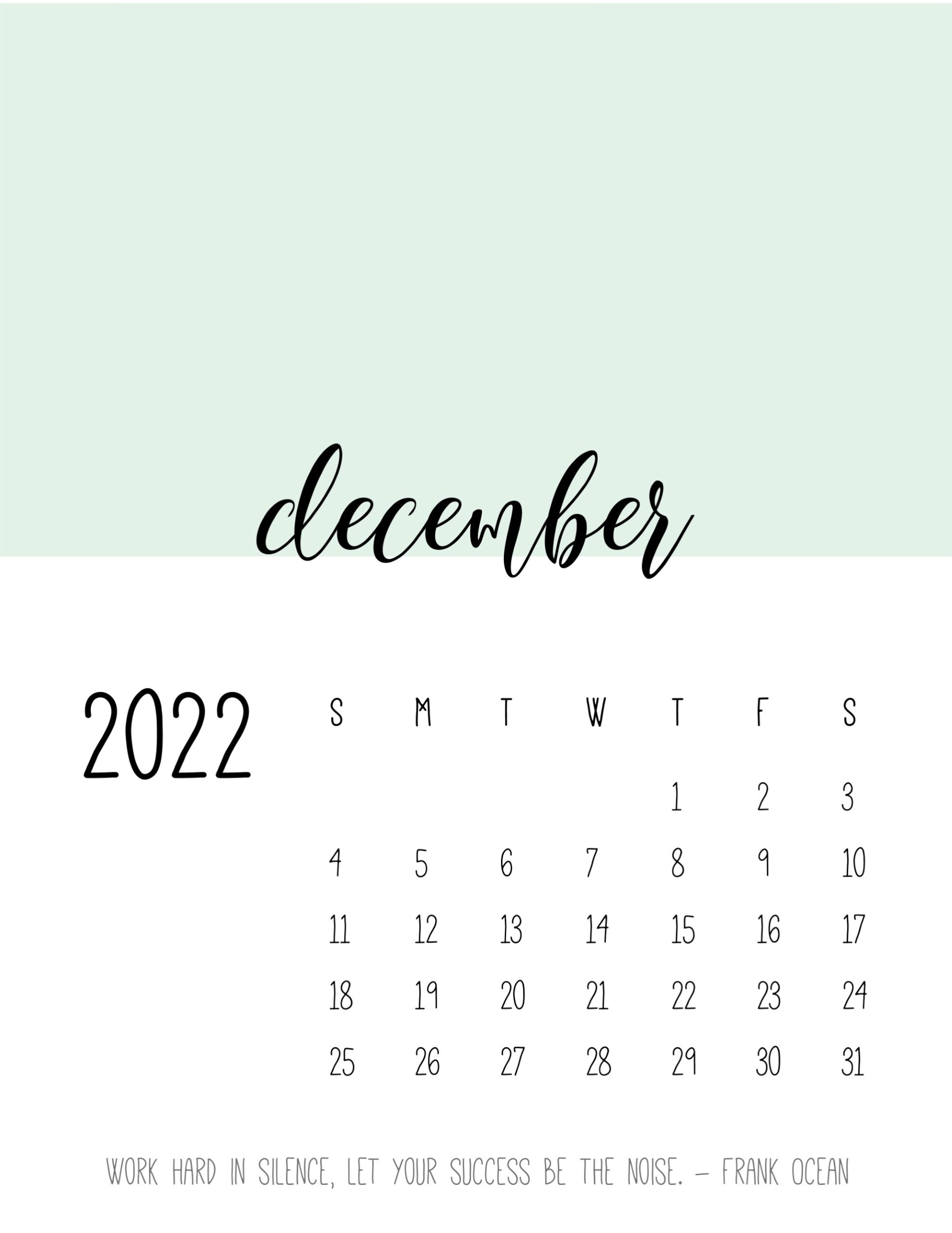 calendario 2022 cores dezembro