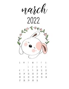 calendario 2022 cute animais marco
