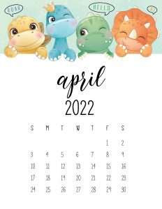 calendario 2022 dino abril