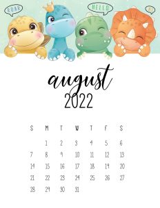 calendario 2022 dino agosto