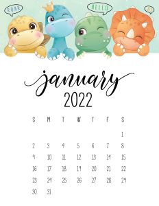 calendario 2022 dino janeiro