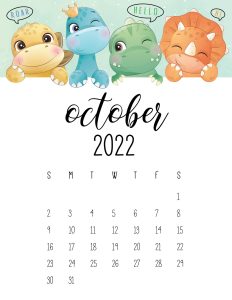 calendario 2022 dino outubro